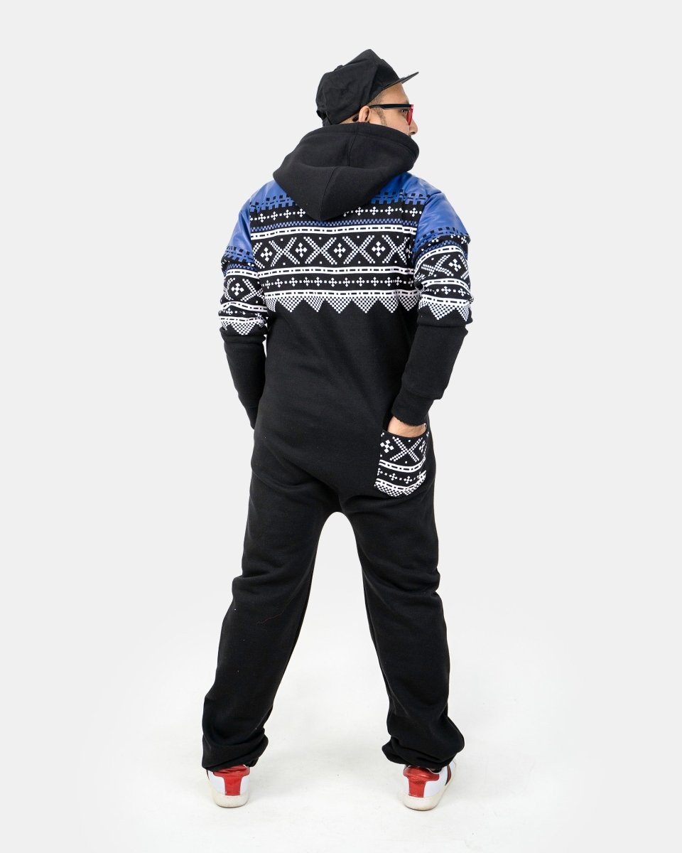 Black Stylish Aztec Mens Onesie