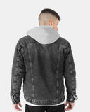 Black Trucker Denim Long Sleeve Jacket