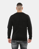 Black V - Neck Plain Pullover Jumper