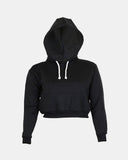 Black Women's Plain Long - Sleeve Hoodie