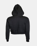 Black Women's Plain Long - Sleeve Hoodie
