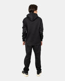 Black/Blue Contrast Fleece Tracksuit