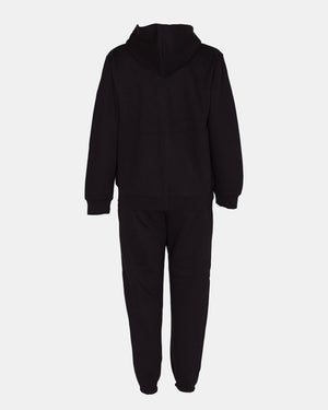 Black/Blue Contrast Fleece Tracksuit