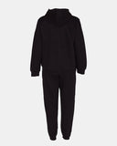 Black/Blue Contrast Fleece Tracksuit