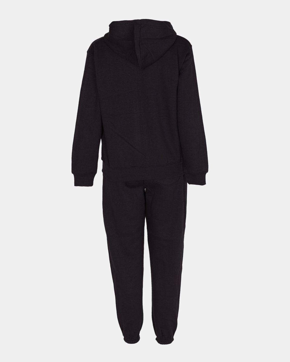 Black/Red Contrast Fleece Tracksuit