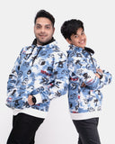 Blue Boys Tie Dye Gaming pullover Hoodie