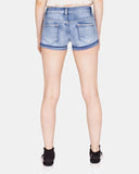 Blue E449 Raw Edges Jeans Short