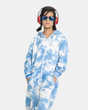 Blue Kids Fleece Tie - Dye Onesie