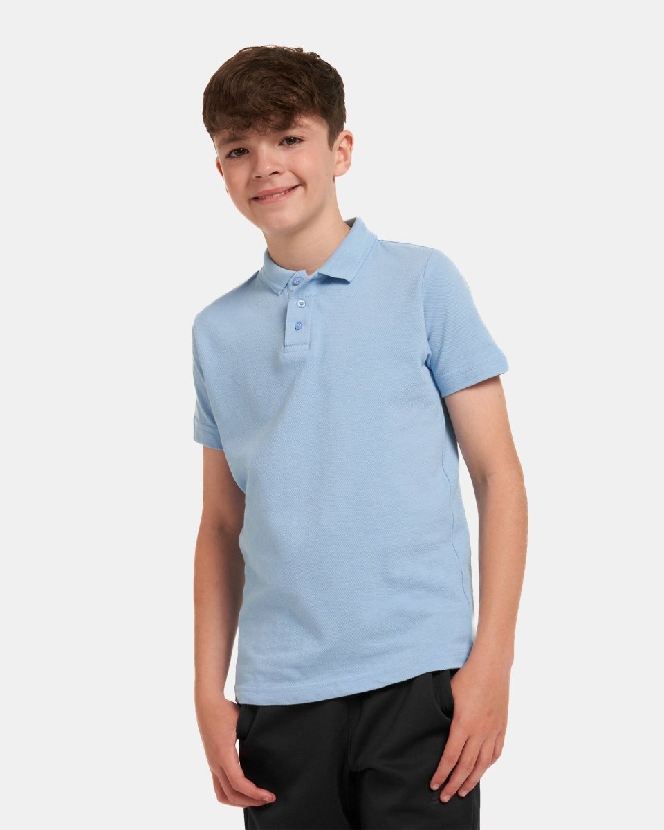 Blue Kids Plain Polo Shirt