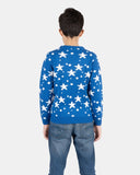 Blue Santa Fairisle Kids Christmas Jumpers