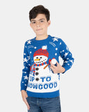 Blue Santa Fairisle Kids Christmas Jumpers