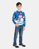 Blue Santa Fairisle Kids Christmas Jumpers