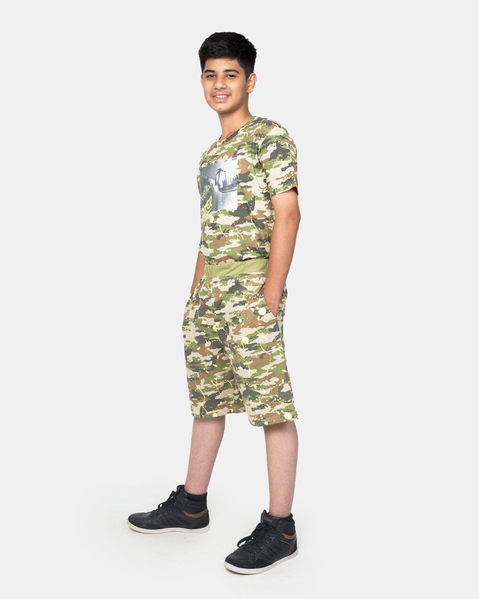 Boys Aop Shark Print T-Shirt