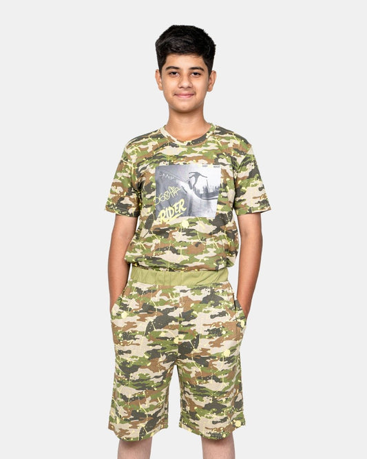 Boys Aop Shark Print T-Shirt