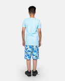 Boys Baby Blue Shark Print T-Shirt