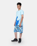 Boys Baby Blue Shark Print T-Shirt
