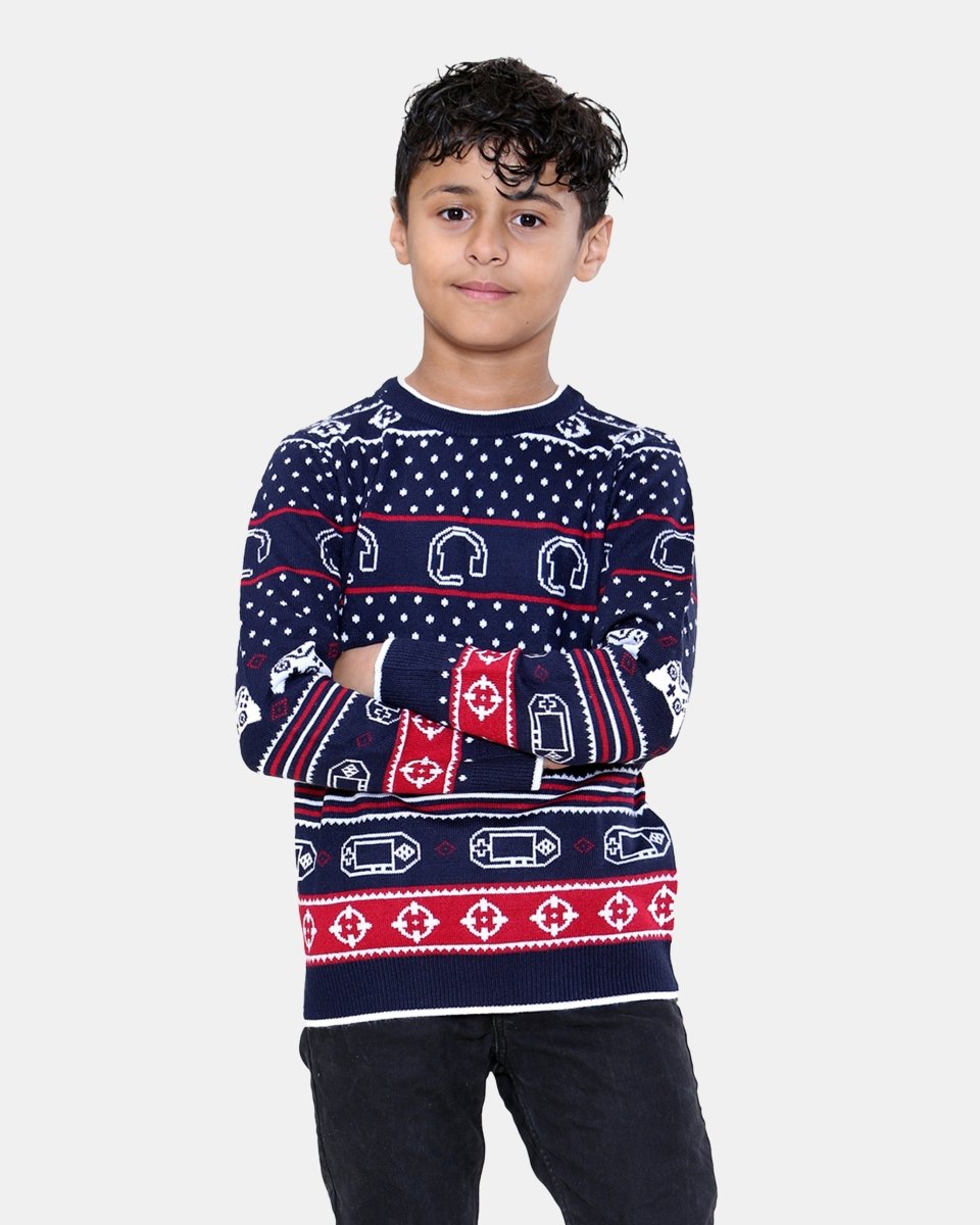 Boys Headphone Controller Red Jumper