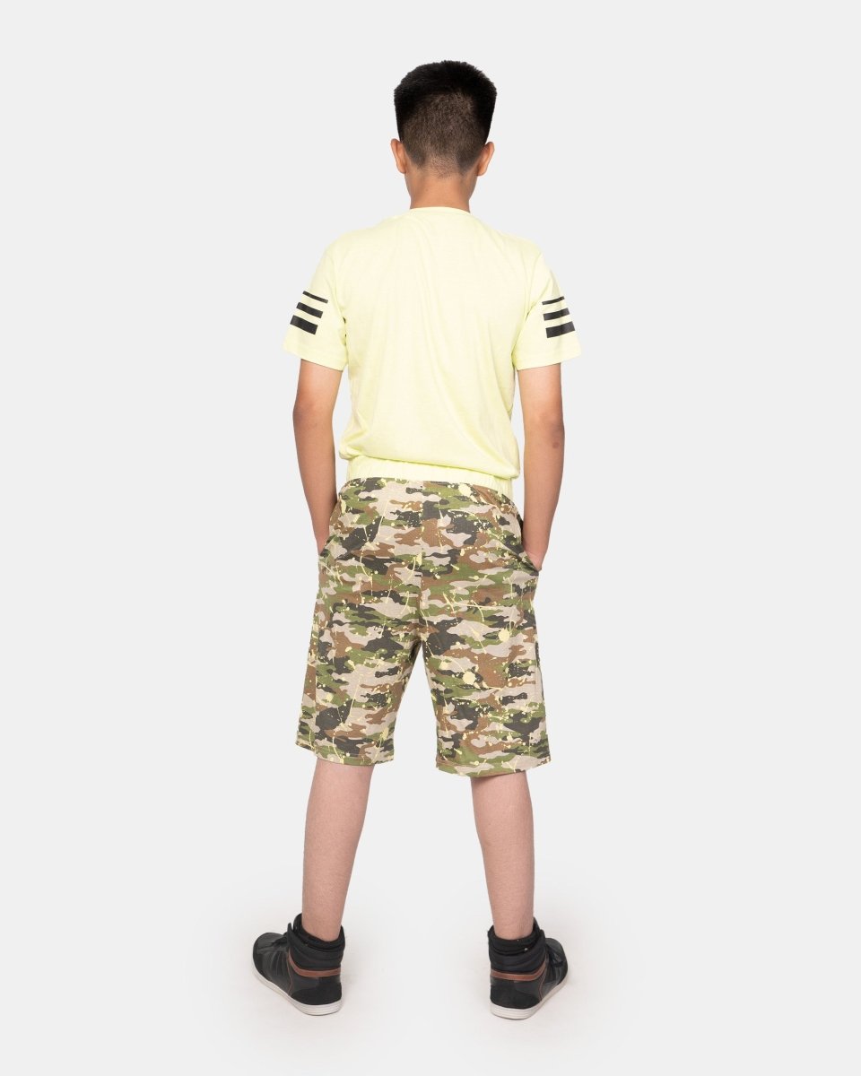 Boys Lime Green Shark Print T-Shirt