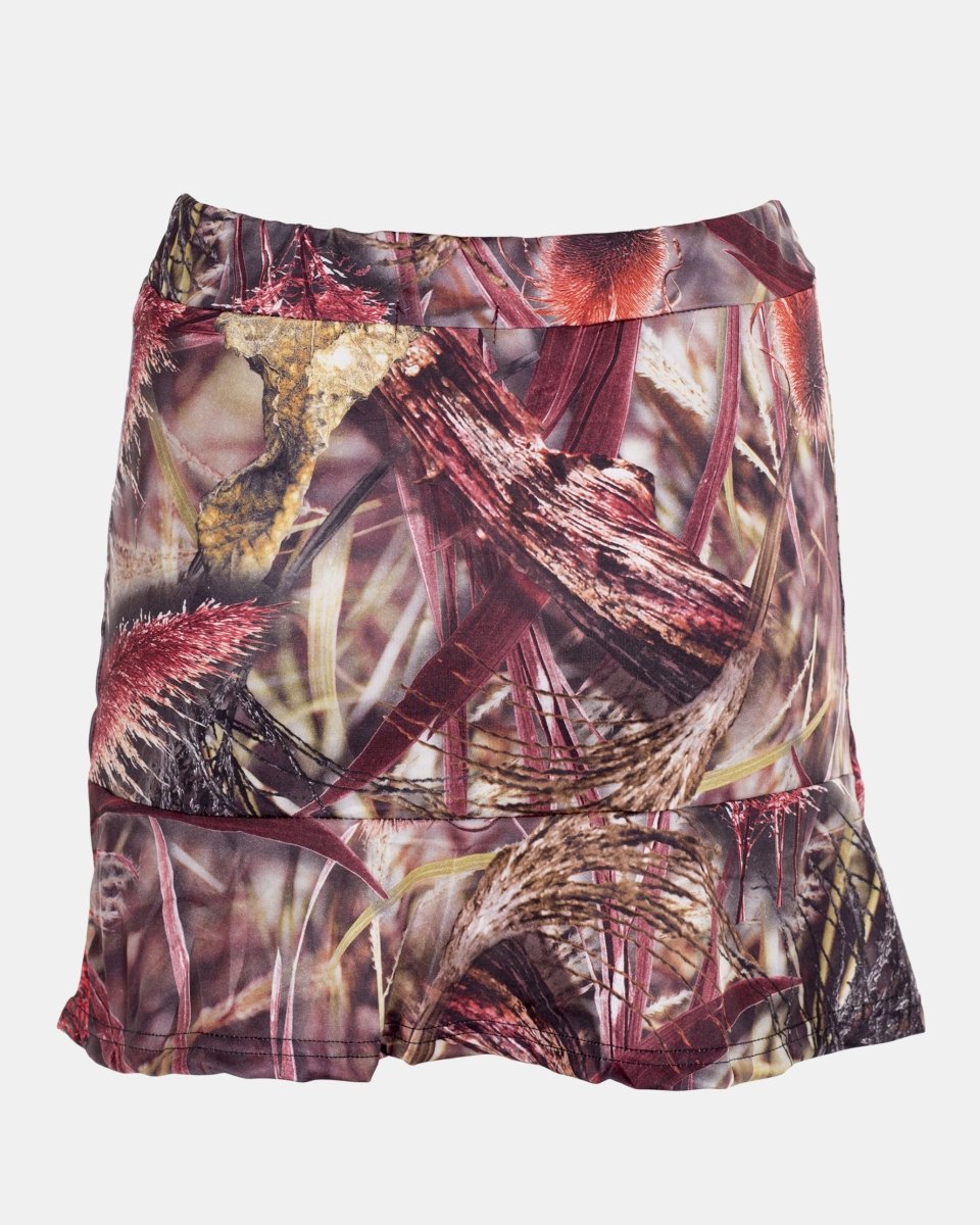 Brown Girls High Waist Floral Mini Skirt