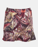 Brown Girls High Waist Floral Mini Skirt