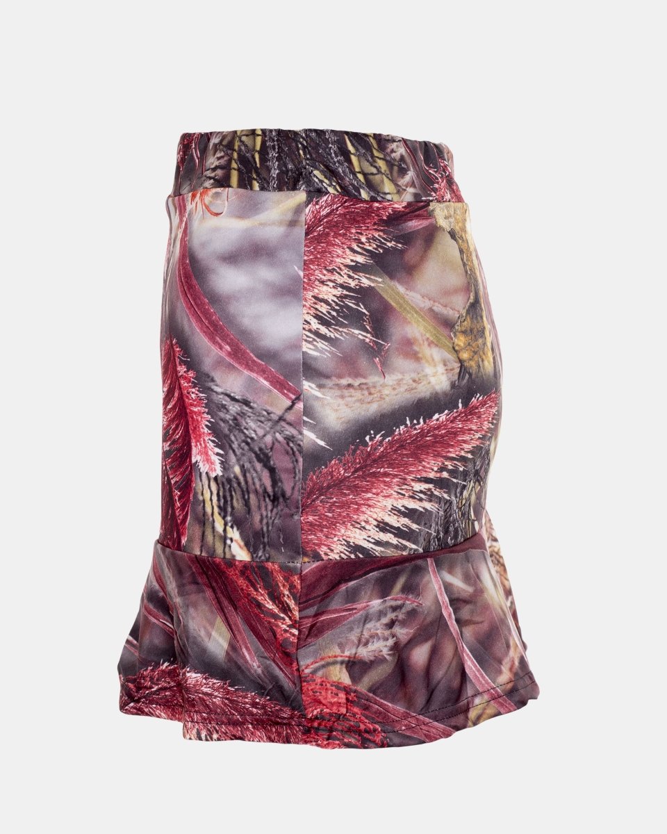 Brown Girls High Waist Floral Mini Skirt