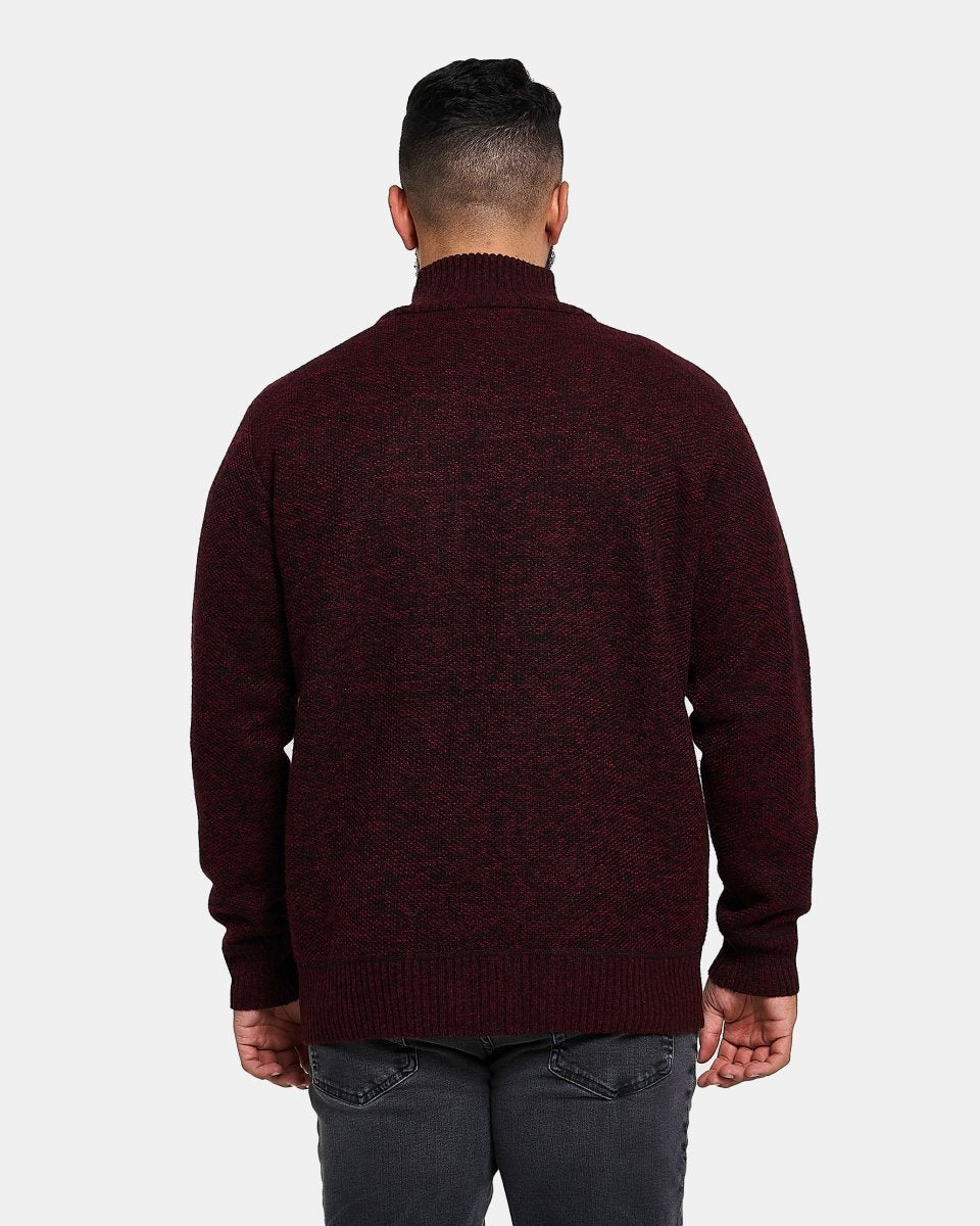Burgundy Cardigan Full Zip Up Jumper