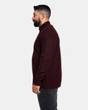 Burgundy Cardigan Full Zip Up Jumper