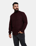 Burgundy Cardigan Full Zip Up Jumper