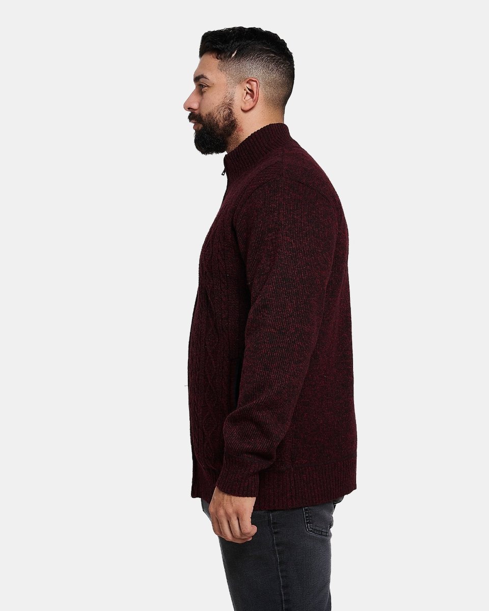 Burgundy Cardigan Warm Winter Jumper