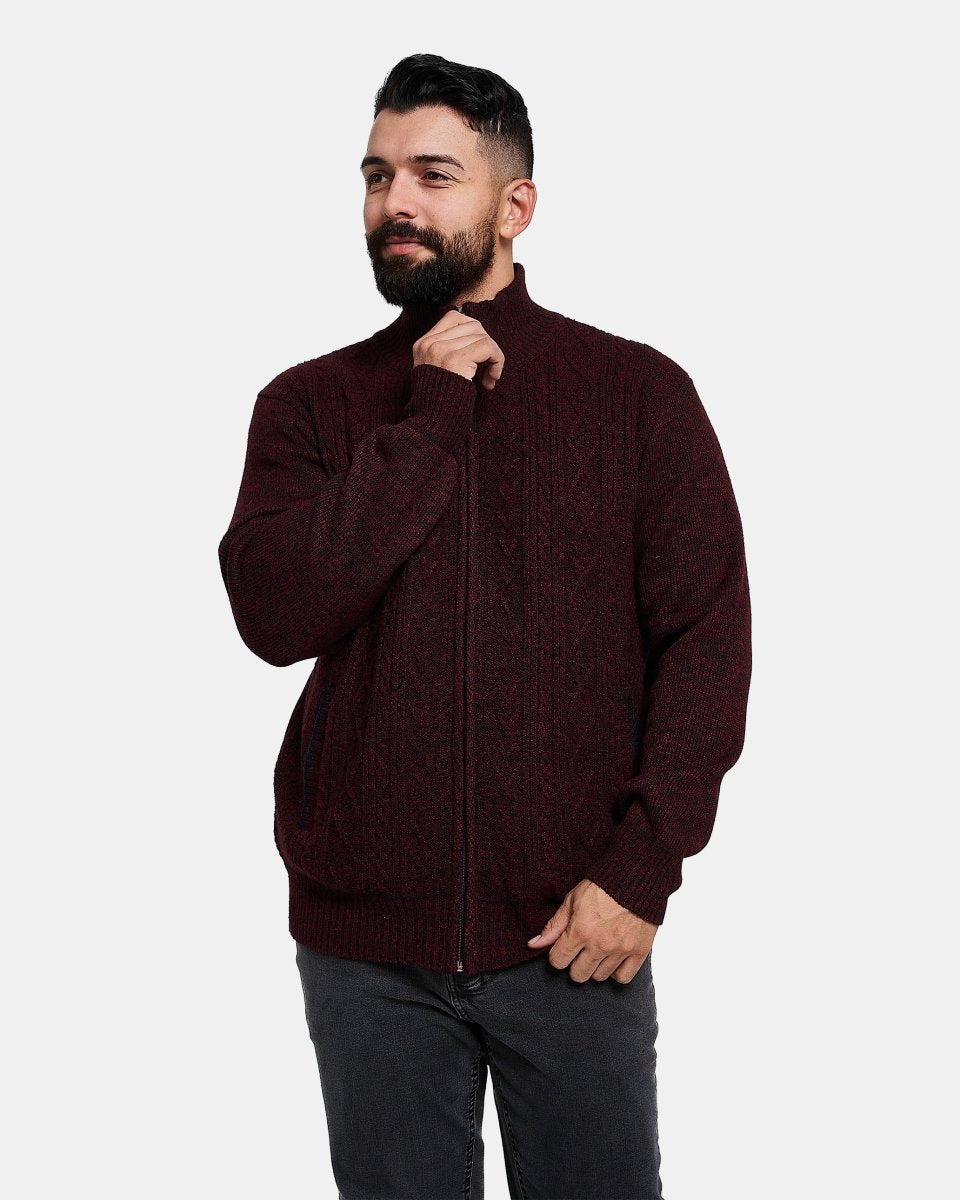 Burgundy Cardigan Warm Winter Jumper