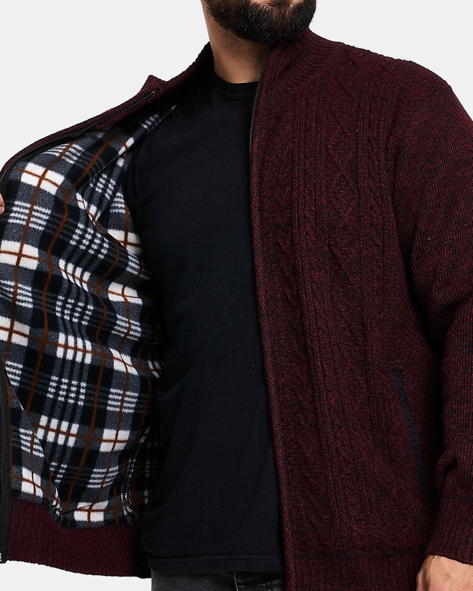 Burgundy Cardigan Warm Winter Jumper