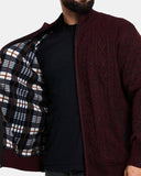 Burgundy Cardigan Warm Winter Jumper