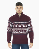 Burgundy Chunky Knit Christmas Jumper