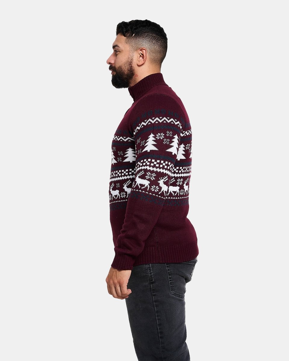 Burgundy Chunky Knit Christmas Jumper