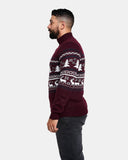 Burgundy Chunky Knit Christmas Jumper