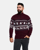 Burgundy Chunky Knit Christmas Jumper