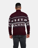 Burgundy Chunky Knit Christmas Jumper