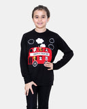 Bus Black Kids Christmas Jumpers