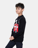 Bus Black Kids Christmas Jumpers