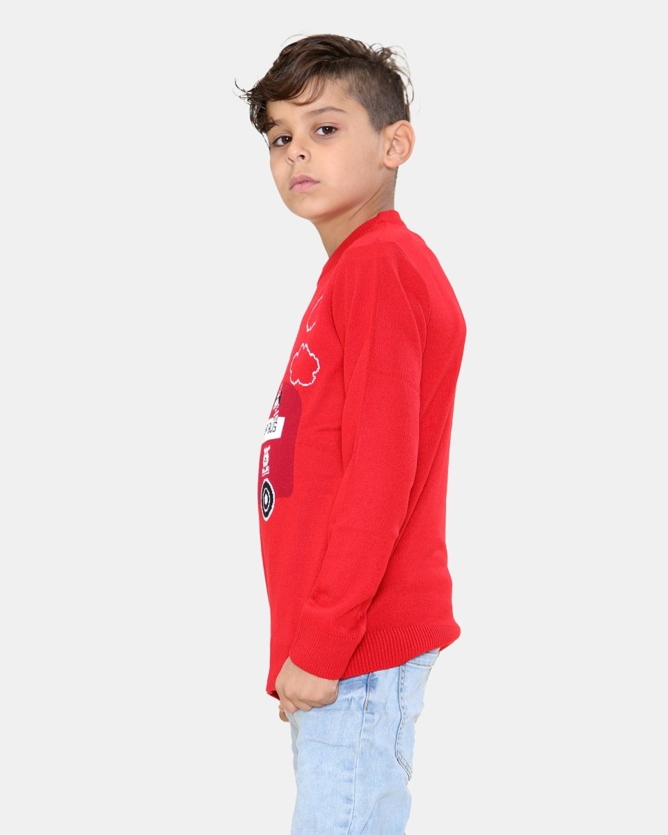 Bus Red Kids Christmas Jumpers
