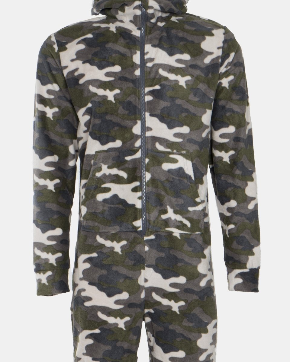 Camo Green Kids One Zip Onesie