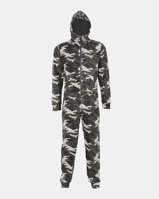 Camo Green Kids One Zip Onesie