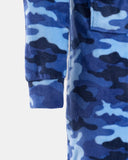 Camo Royal Blue Kids One Zip Onesie