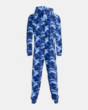 Camo Royal Blue Kids One Zip Onesie
