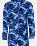 Camo Royal Blue Kids One Zip Onesie