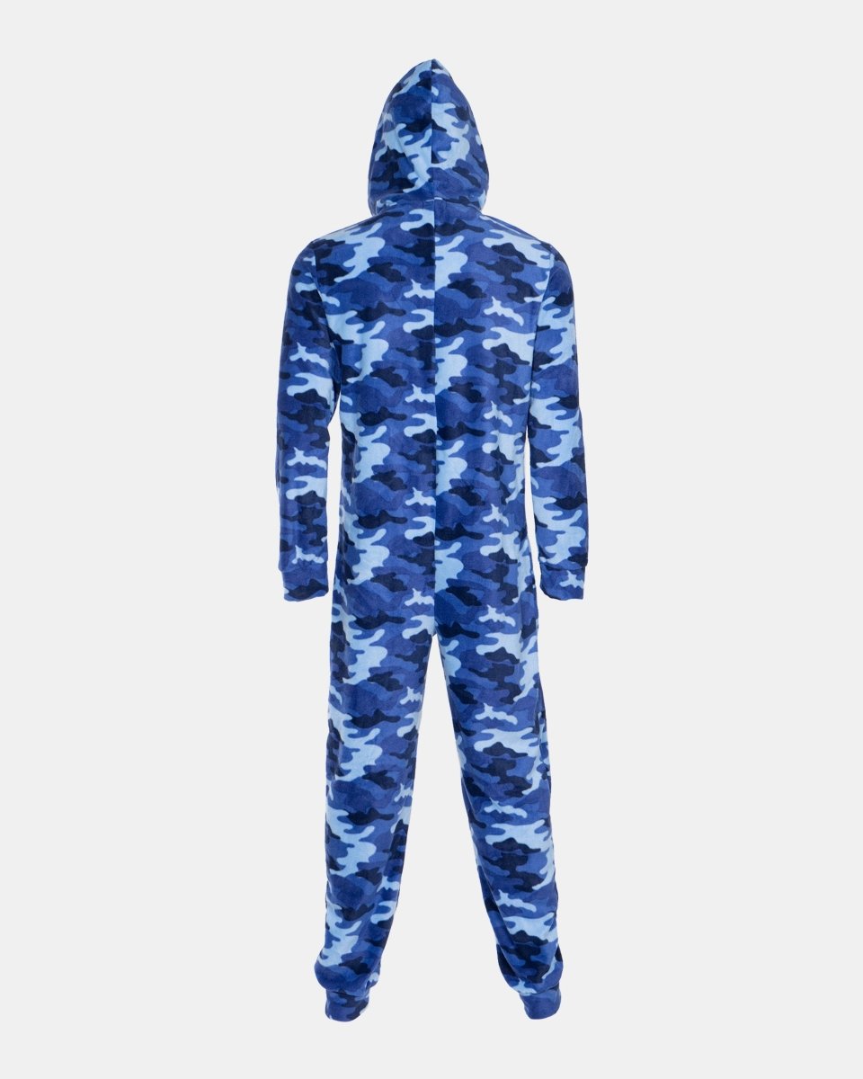 Camo Royal Blue Kids One Zip Onesie
