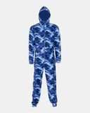 Camo Royal Blue Kids One Zip Onesie