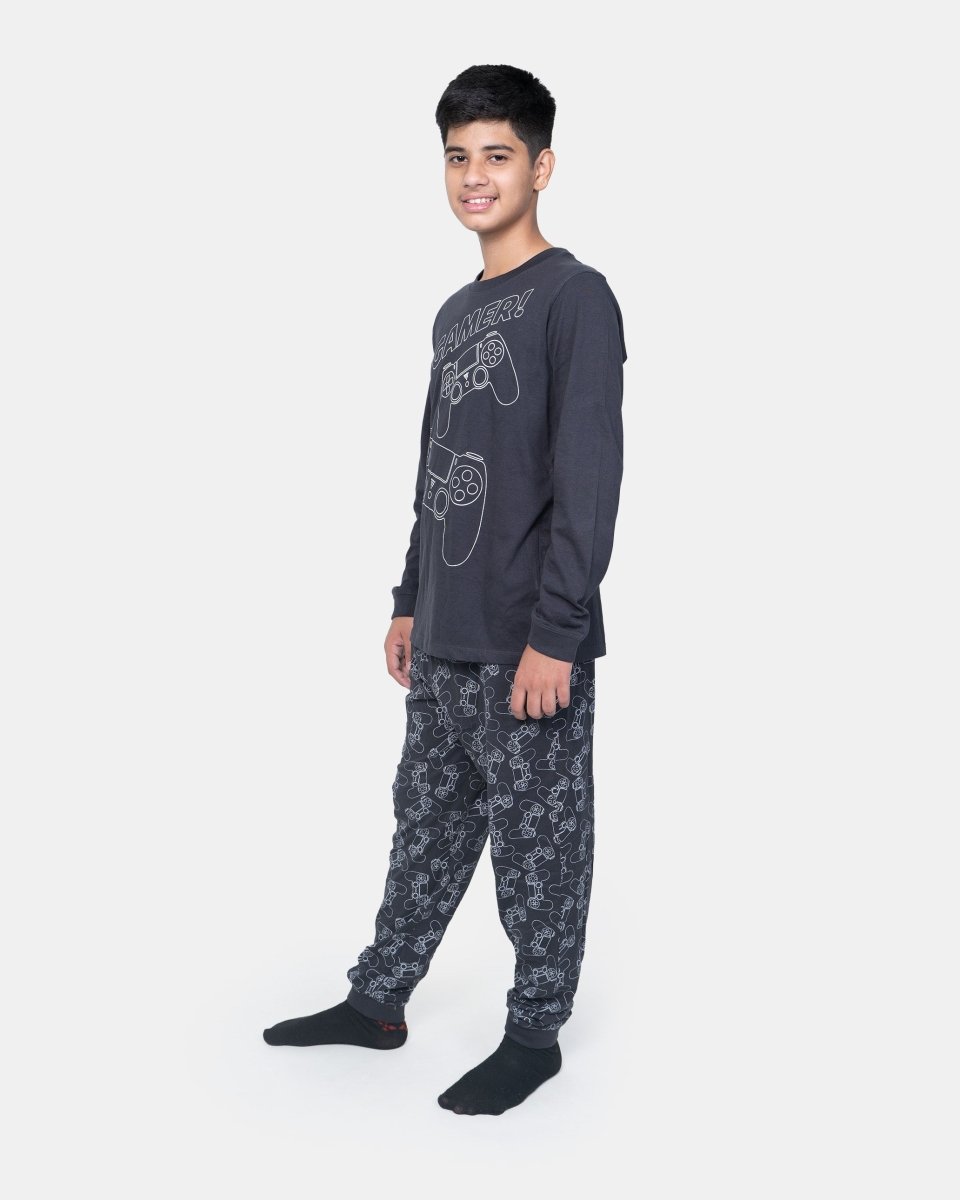 Charcoal Kids Nightwear Cotton Pajamas