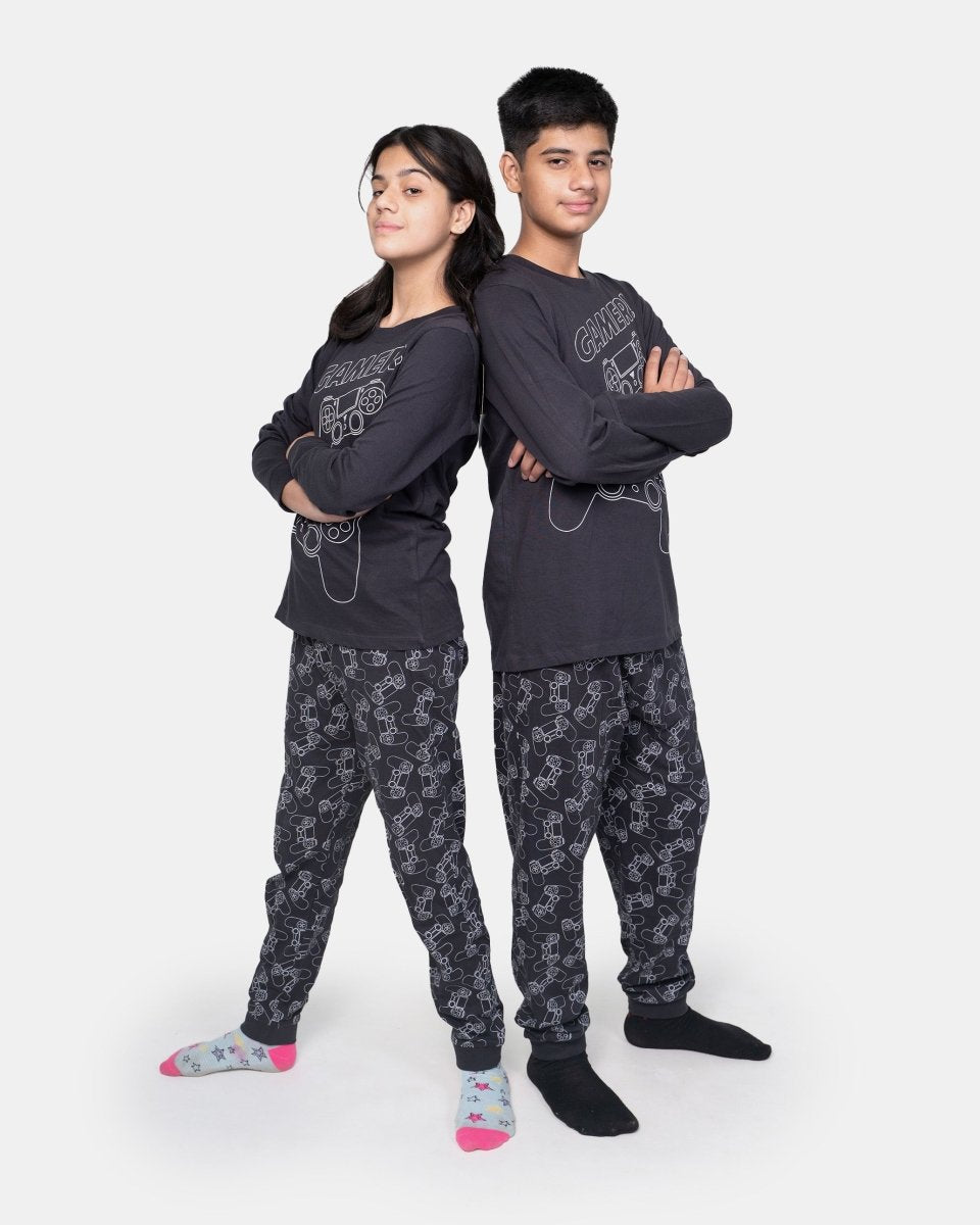 Charcoal Kids Nightwear Cotton Pajamas