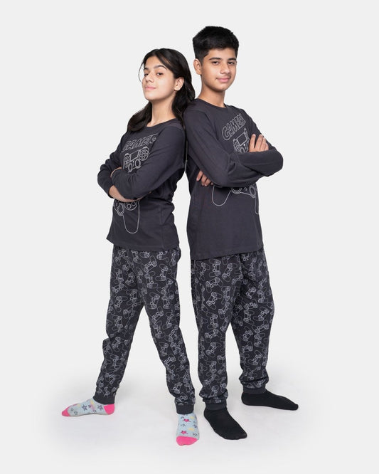 Charcoal Kids Nightwear Cotton Pajamas
